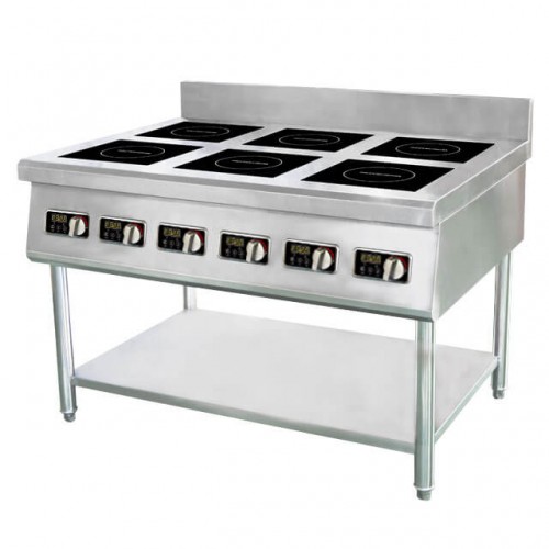 Плита GEMLUX GL-IC3506PRO электрическая, индукционная, 6 зон нагрева 280х280 мм, сенсорное и механическое управление с ЖК-дисплеем, 5 уровней мощности, электронный таймер 0-24 ч, нерж.сталь