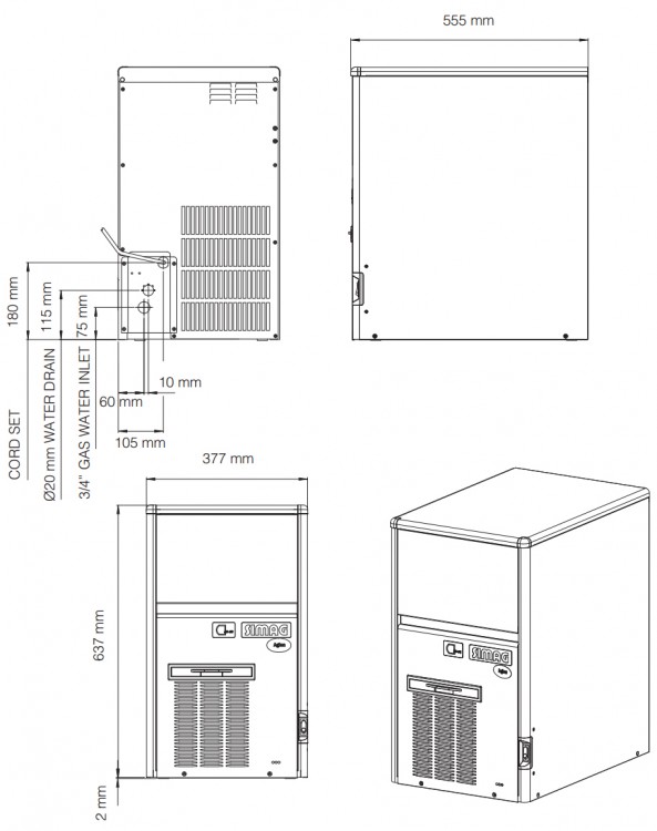 Льдогенератор SIMAG SDE 34