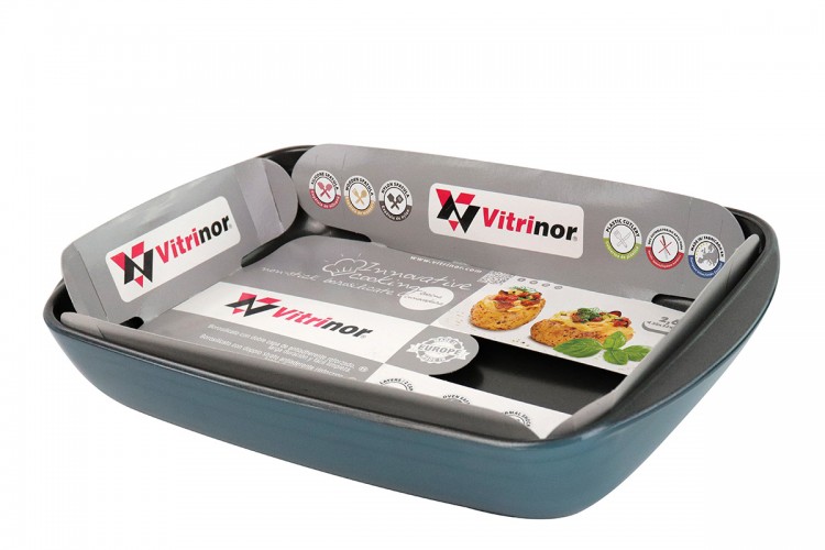 Форма для выпечки Vitrinor прямоугольная голубая 31*21*5