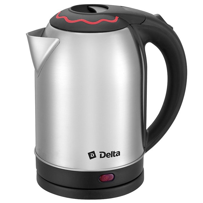 Чайник электрический DELTA DL-1330 c красной вставкой