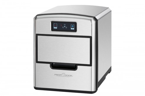 Ледогенератор Profi Cook PC-EWB 1187 inox Идеально для кемпинга, офиса, кухни или домашнего бара/Компактный льдогенератор в корпусе из нержавеющей стали