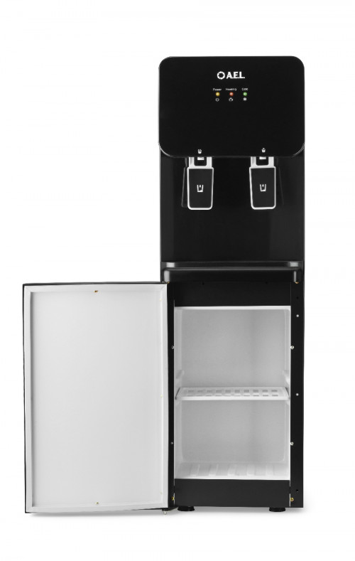 Кулер для воды LK-AEL-85c full black с нагревом без охлаждения, шкафчик для хранения