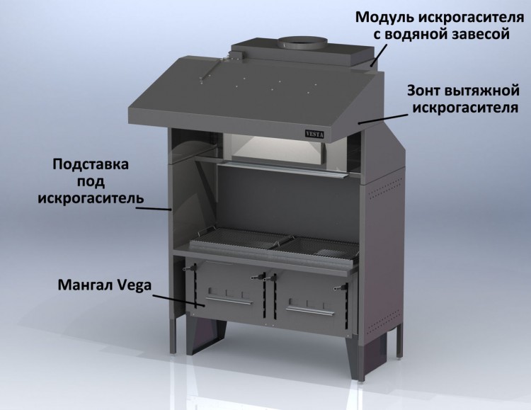 Печь-мангал VESTA VEGA 1