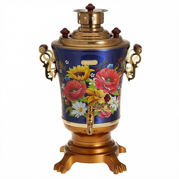Самовар электрический  ЯРОМИР ЯР-1803 "Маки"
