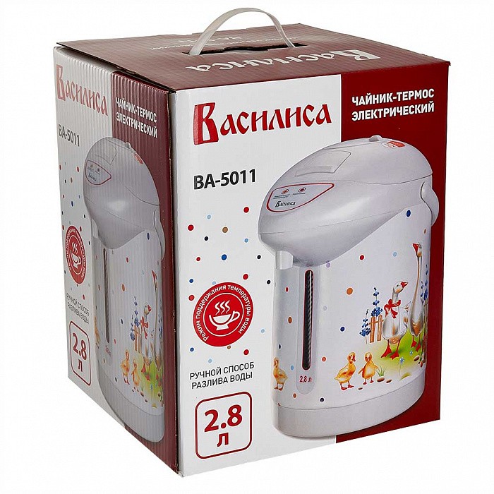 Чайник-термос электрический ВАСИЛИСА ВА-5011 "Гуси"