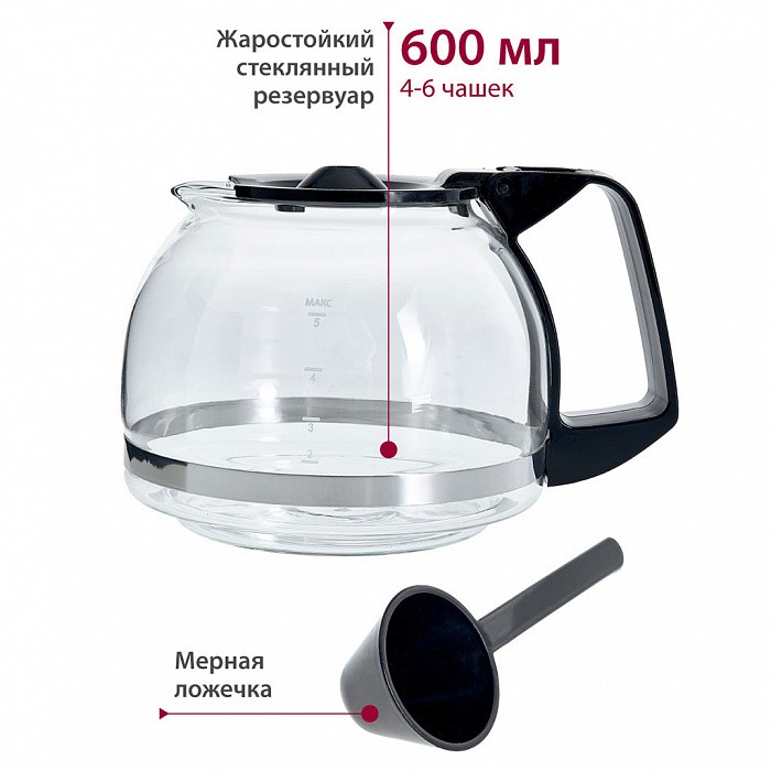 Кофеварка DELTA LUX DL-8161 черная