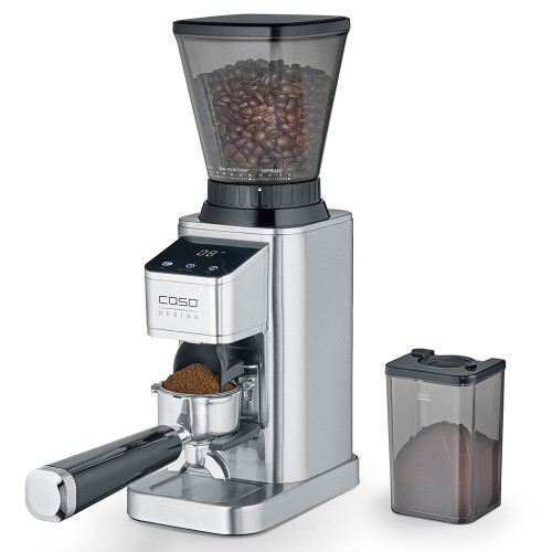 Кофемолка CASO BaristaChef Inox Конические жернова/Выбор количества порций (до 12 чашек)
Контейнер для зерен (250 грамм)/скорость вращения 450