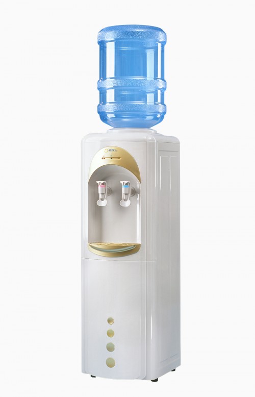 Кулер для воды  YLR 2-5-X 16 L-B/HL gold Кран: нажим чашкой.Компрессорное охлаждение. Аппарат с холодильником 16л