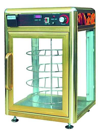 Мармит-дисплей GASTRORAG FM-DH-13 электрический, панорамный, с увлажнением, 4-ярусная структура под круглые противни для пиццы