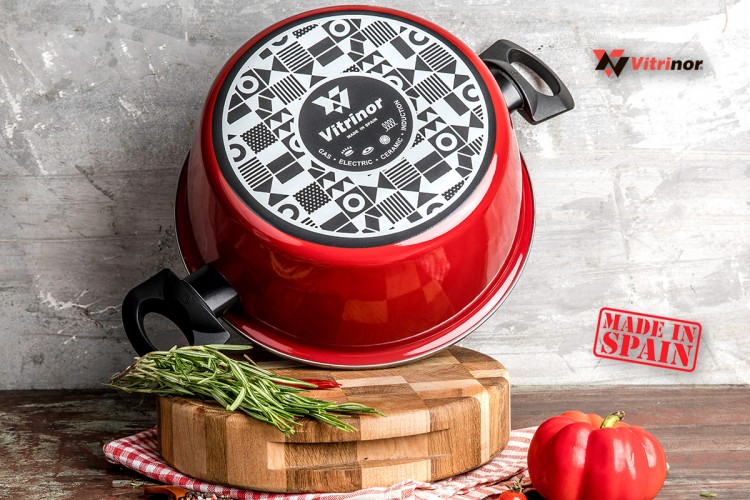 Кастрюля низкая с крышкой Vitrinor V Poivre Rouge 24