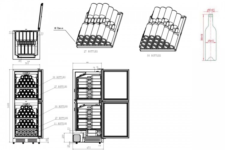 Холодильник винный CASO WineChef Pro 126-2D black