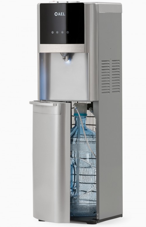 Кулер LC-AEL-809A silver С нижней загрузкой с подсветкой, три крана подачи воды, стильный дизайн, тихий компрессор