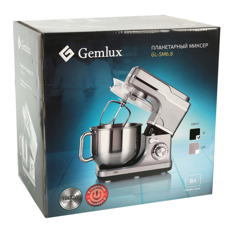 Планетарный миксер GEMLUX GL-SM6.8B