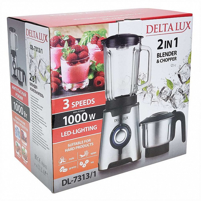 Блендер-измельчитель 2 в 1DELTA LUX DL-7313/1