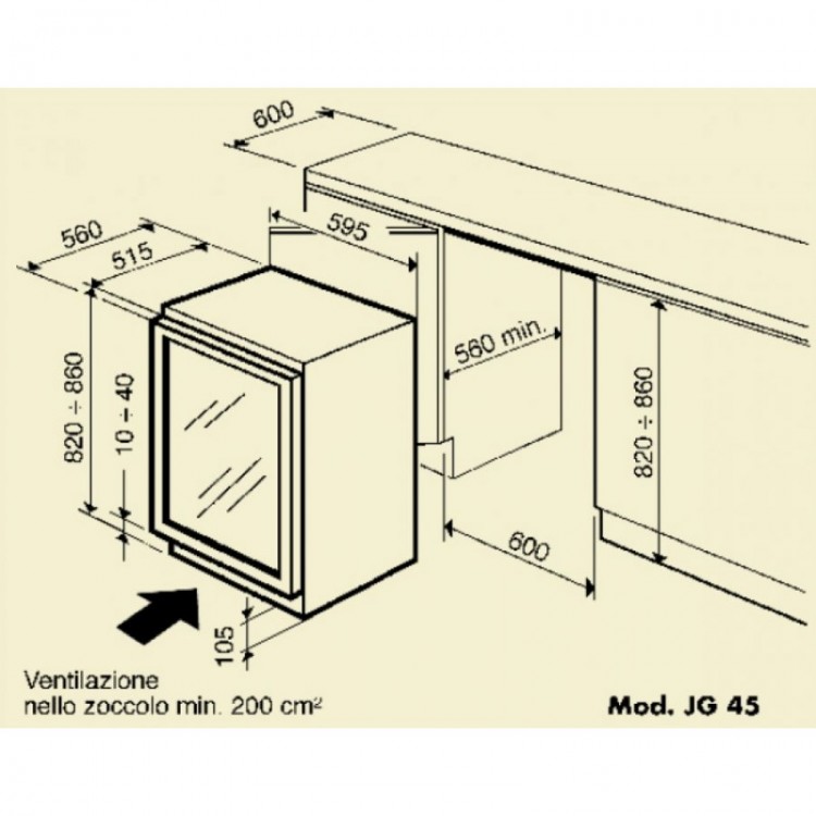 Винный шкаф IP INDUSTRIE JD 45-6 AD X