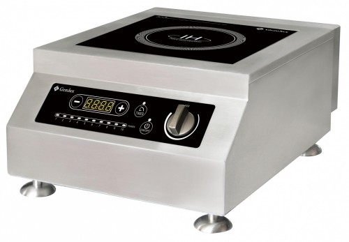 Плита GEMLUX GL-IC5100PRO электрическая, настольная, индукционная, 1 зона нагрева, сенсорное и механическое управление с ЖК-дисплеем, 10 уровней мощности, электронный таймер 0-24 ч, нерж.сталь