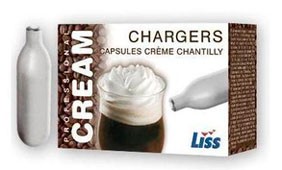 Баллончики для взбивателя сливок LISS 2310 Баллончики для взбивателя сливок, 8 г N2O, 10 шт. в упаковке