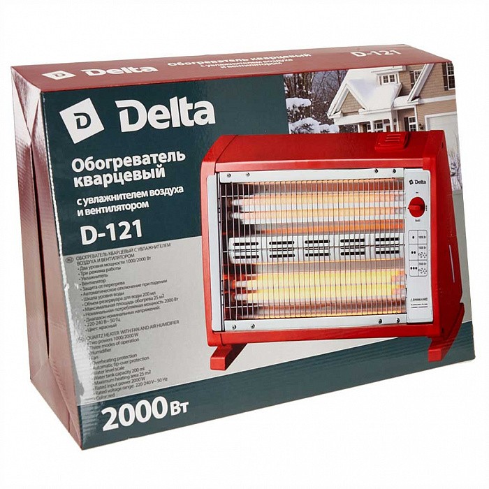 Обогреватель кварцевый 2000 Вт DELTA D-121